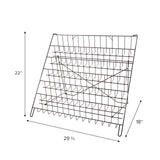SSWBasics 6-Tier Black Wire Countertop Rack - 22"H x 29½”W x 18"D - Magazine Display Stand - Tabletop Book Display for Comics, Brochures, Cards, and Literature - Sleek, Sturdy, Collapsible Countertop SSWBasics