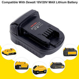 Battery Adapter for DeWalt to Milwaukee Battery, for DeWalt 18V 20V Lithium Battery DCB205 DCB206 Convert to Milwaukee M18 18V Battery 48-11-1850 Use for M18 Series Cordless Power Tool (Adapter only) Qbmel