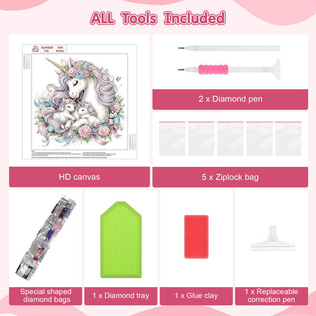 Bowetile Special Shape Diamond Art Painting Kits for Adults Beginners, Horse Diamond Art Painting Kits, 5D DIY Diamond Crystal Rhinestones Gem Art for Adults, Home Wall Decor 12ﾗ12 Inch Bowetile