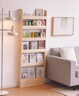 Heehee Solid Wood Bookshelf: Elegant Book and Toy Organizer for All Ages Heehee