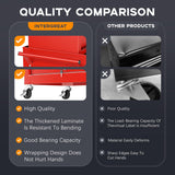 INTERGREAT Tool Chest Cabinet,8-Drawer Rolling Tool Chest with Detachable Top Tool Box, Tool Chest with Universal Lockable Wheels, Metal Tool Cart for Garage, Workshop, Barbershop(Red) INTERGREAT