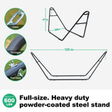 gafete Universal 2 Person Hammock Stand Only, 600 lbs Capacity, Adjustable Heavy Duty Powder-Coated Steel Stand, Multi-Use, Fits 9ft to 14ft Hammocks, XXL Size (Black) gafete