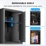 Bonsaii 1.8 Cubic Feet Security Home Safe with Digital Keypad, Security Box for Jewelry, Cash, Guns | Document Safe (14.2"x12.99"x19.7") bonsaii