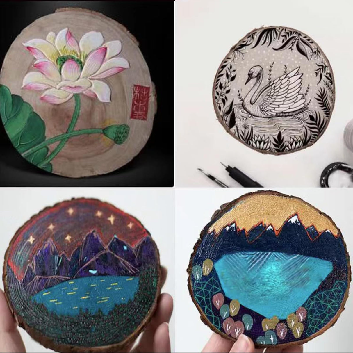 30PCS Unfinished Natural Wood Slices with Bark, 2-2.36 inch Round Wooden Discs with Tree Bark, Wood Cookies Circles for Crafts Christmas Ornaments,DIY Crafts,Party Wedding Decor Motroce