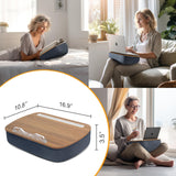 ERGONOV Lap Beanbag Book Stand for Hands Free Reading Comfortable Reading Pillow Stand Minimize Neck Strain Perfect Idea for Book Lovers in Dorm Room or Anywhere Else with Bookseat(Gray) ERGONOV