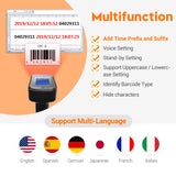 Tera Pro 1D 2D QR Wireless Barcode Scanner with Display Screen Battery Level Indicator Time Display Works with Bluetooth with Charging Cradle Base for Warehouse Supermarket Library HW0006 Pro Tera