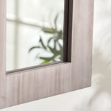 HOMCOM 41" x 31.5" Large Rustic Wall Mirror, Arch Window Mirror for Wall Decor in Living Room, Bedroom, Entryway, Natural HOMCOM