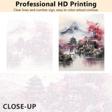 TUMOVO DIY Paint by Number for Adult, Japanese Paint by Numbers, Japan Nature Landscape Adult Paint by Numbers Kits on Canvas, 16X20 Inch Mountain Paint by Numbers for Adults Beginner TUMOVO