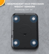 AZC Rechargeable Food Scale,33 lb Kitchen Scale, Digital Weight Grams and Ounces, 6 Units with Tare Function,8.2 x 6 x 0.7 inches AZC