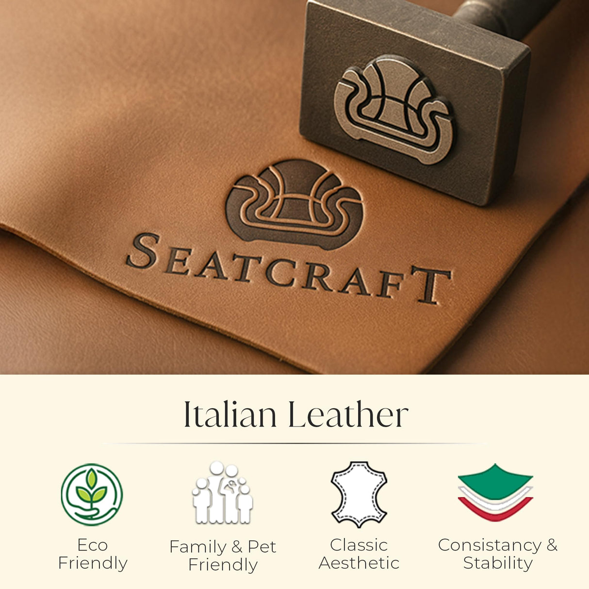 Seatcraft Anthem LT Zero-Gravity HeatZero Italian Leather Sofa w/Fold-Down Table Home Theater Seating, Heat & Massage, Power Headrest, Power Recline, Brown Seatcraft