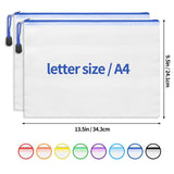 EOOUT 24pcs Mesh Zipper Pouch Bags, A4 Zipper Bags for Organizing Storage, Waterproof Zipper Pouches, Letter Size, File Bags for School, Toys, Puzzle, Board Games and Office Supplies EOOUT