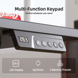 INNOVAR Electric Standing Desk, Adjustable Height Stand up Desks, 48 x 24 Inches Sit Stand up Desk for Home Office Computing, 3-Preset Memory Height Ergonomic Rising Desks, Black INNOVAR