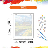 ARNLRDYA Grand Teton National Park Paint by Numbers for Adult, Moulton Barn Painting by Number Kits, Snow Mountains Flower Scenery DIY Acrylic Painting for Home Wall Decor(16×20inches, Unframe) ARNLRDYA