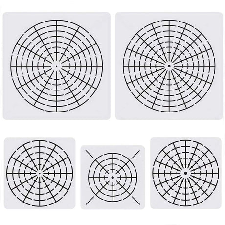 5 Pieces Mandala Dot Painting Tool Stencils Template Set, 8/12/16 Segment Creative Mandala Stencils Reusable Painting Stencils for DIY Painting Art Projects On-Airstore
