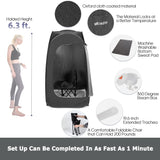 WillowyBe Portable Steam Sauna, Personal Home Spa Room With Bluetooth, Steamer, Sweat Tent, Foldable Sauna Chair, Personal Sauna For Home (Black) WILLOWYBE