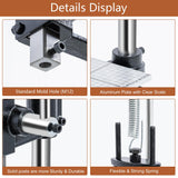 CXRCY Leather Hole Puncher & Press Machine, Manual Hole Punch Set for Leatherworking DIY Craft Leather Hole Punching,Setting Rivets,Button Snaps with 13pcs Punches, PP & Aluminum Plate CXRCY