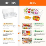 Lifewit Ice Chilled Condiment Caddy with 5 Containers(2.5 cup), Condiment Server with Separate Lids, Serving Tray Platter with Removable Dishes for Bar Accessories, Fruit, Salad, Taco, Party Garnish Lifewit