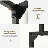 YATINEY Bar Table with LED Lights, Counter Height Table, Bar Height Table, Pub Table, Gaming Table, Metal Frame, for Living Room, Dining Room, Pub, Black BT01DBK YATINEY