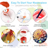 Offito Paint by Numbers Kit for Adults- Flowers Adult Paint by Number Kits on Canvas for Beginners, Flowers DIY Acrylic Oil Number Painting Kits for Home Wall Decor Gift 16"x20" (Without Frame) Offito