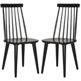 Safavieh American Homes Collection Burris Country Farmhouse Wood Black Spindle Side Chair (Set of 2) Safavieh
