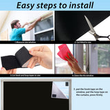 Vanten 2025 Upgraded Blackout Curtains, 157"x59" Blackout Shades,100% Blackout Window Shades with Strong Hook &, Loop Tapes, Temporary Blinds for Baby Nursery, Bedroom, Travel, Cars Vanten