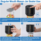 LOVE MOMENT Electric Mason Jar Vacuum Sealer Kit for Wide Mouth and Regular Mouth Mason Jars LOVE MOMENT