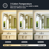 YEELAIT 72x40 Inch LED Bathroom Mirror with Lights (Front Lit and Backlit) Black Framed Lighted Vanity Mirror for Bathroom Wall Dimmable Anti-Fog Memory Tempered Glass Horizontal/Vertical YEELAIT