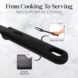 Nylon Fork Made of Heat Resistant Nylon with Plastic Handle with Hole Ideal for use with Non-Stick Pots and Pans (Pack Of 2) - By Ram Pro RamPro