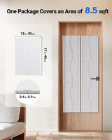 Topnaca Sound Proof Panels for Walls, 17"×11"×0.4" Self Adhesive Soundproof Wall Panels, 6 Pack High Density Sound Proofing Panels for Walls for Recording Studio Home Offices (White) Topnaca