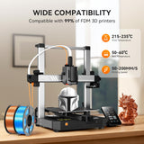 TECBEARS Silk Filament 1.75, Shiny Silk PLA Filament, 3D Printer Filament with Smooth Silky Surface, 250G Spool, 8 Rolls, Gold+Silver+Purple+Green+Blue+Pink+Orange+Red Copper TECBEARS