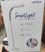 Verilux SmartLight Full Spectrum LED Modern Floor Lamp with Adjustable Brightness, Flexible Gooseneck and Easy Controls - Reduces Eye Strain and Fatigue - Ideal for Reading, Artists, Craft (White) Verilux