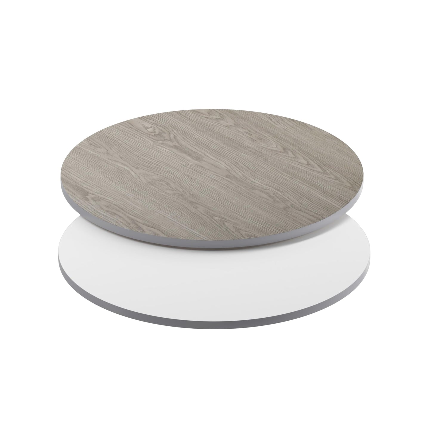 Flash Furniture 36" Round Table Reversible Laminate Top, White/Gray - WoodArtSupply