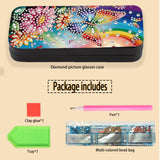 JISHSHAY Diamond Art Glasses Case Diamond Painting Sunglasses Case Diamond Art Kits for Adults Eyeglass Holder Diamond Painting Kits Eye Glass Holder Diamond Art Kits Eyeglass Holder Butterfly Flower JISHSHAY