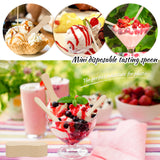 CZWESTC 400 Pcs Wooden Ice Cream Spoons, Mini Disposable Tasting Spoons Wooden, Small Dessert Spoons, Mini Spoons for Crafts, Tasting, Sampling (3 Inch) CZWESTC