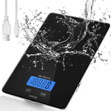 KOIOS Food Scale, 33lb/15kg Digital Kitchen Scale Weight in Grams and Ounces for Cooking Baking, 1g/0.1oz Precise Graduation, Batteries and Type-C Charging, Tare Function, LCD Display, Black KOIOS