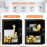 3.0 Cubic Feet Fire proof Safe Boxes for Home Use, Digital Home Security Safe Box with Electronic Keypad & Keys, Personal Safe for Firearm Medicine Money Documents Valuables TOLEBLID