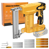 Cordless 18 Gauge Brad Nailer for Dewalt 20V Max Battery, 2 in 1 Electric Stapler Nailer with 500 Nails and 500 Staples, Dual Protection Design, for Home Improvement, Woodworking (No Battery) LEZZYRUCK