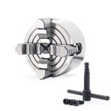 RATTMMOTOR 4-Jaw K72-80mm 3.15 Inch Independent Reversible Metal Lathe Chuck with Wrench for CNC Router, Lathe, Turning Machine RATTMMOTOR