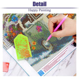 FQOVKYN Cartoon Diamond Painting Kits for Adults, Flower Car Diamond Art Kits for Adults Beginners, Cartoon Gem Art Kits for Adults for Home Wall Decor Present(12x12inch) FQOVKYN