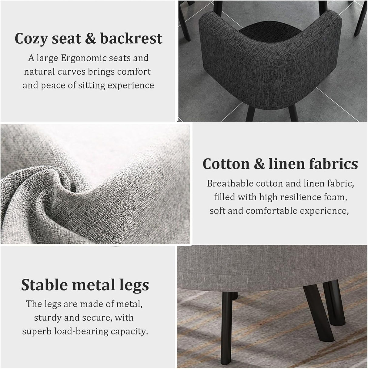 Reception Negotiation Table,Conference Tables, Business Conference Room Coffee Table, Dining Table and Chair, Office Meeting Room Reception Negotiation 1 Table 4 Chairs (80cm/31.5", Gray) Generic