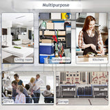 4-Shelf Adjustable Heavy Duty Metal Storage Shelving, 250 Capacity Per Shelf, 36" X 14" X 54" Wire Shelving Unit Racks for Garage Closet, Chrome Dkeli