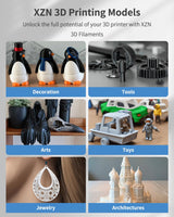 XZN Silk PLA Filament 1.75mm, Clog-Free, Metal-Like Shiny 3D Printer Filament 1kg Spool (2.2lbs), Neatly Wound, +/- 0.02mm Precision, Vacuum Packaging, Fit Most FDM Printer, Metallic Copper XZN