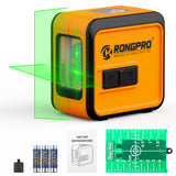 RONGPRO Laser Level Self Leveling - 98Ft/30M Dual Modules Green Cross Line Laser Leveler Tool for Indoor Outdoor Construction Picture Hanging Home Renovation RONGPRO