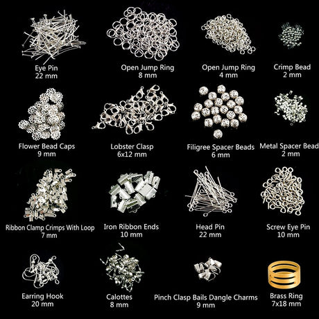 KUUQA Jewelry Making Kit Jewelry Findings Starter Kit Jewelry Beading Making and Repair Tools Kit KUUQA