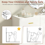 Walmokid 9 Drawer Dresser for Bedroom, 55'' W Highly Reflective Modern Chest of Drawers with LED Light, Wooden Dresser Organizer Cabinet for Living Room, Entryway (White) Walmokid