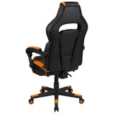 Flash Furniture X40 Gaming Chair Racing Ergonomic Computer Chair with Fully Reclining Back/Arms, Slide-Out Footrest, Massaging Lumbar - Black/Orange Flash Furniture