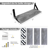 Forbena Grey Floating Shelves for Wall Decor Set of 3, Floating Book Shelves for Bedroom Living Room Classroom Library Office, Wall Mounted Shelf for Kids Room Christmas Decor (Rustic Gray) Forbena