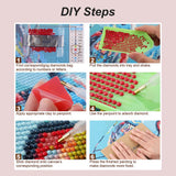 hill froeistung 5D Cartoon Bear Diamond Art Painting Kits for Adults,Pearl,Flower Diamond Art, DIY Full Drill Diamond Art Painting Set for Home Wall Decor Gifts (12X12 inch) hill froeistung