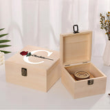 Personalized Wooden Keepsake Memory Box with Birth Flower & Name, Custom Wood Decorative Storage Box with Lids Customized Christmas Gift Box for Cooayyaooc