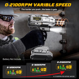 Cordless Impact Wrench 1/2 inch for DeWalt 20v Battery, Impact Wrench 900Ft-lbs(1200N.m) High Torque Brushless Electric Impact Gun, Power Impact Driver with 4-Mode Speed, LED Work Light(no battery) DIYtoolifz